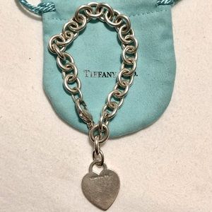 Tiffany & Co. Silver Heart Tag Charm Bracelet